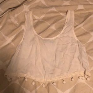 White crop top